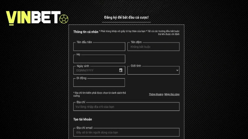 Game thủ xác nhận thông tin đăng ký với hệ thống của nhà cái